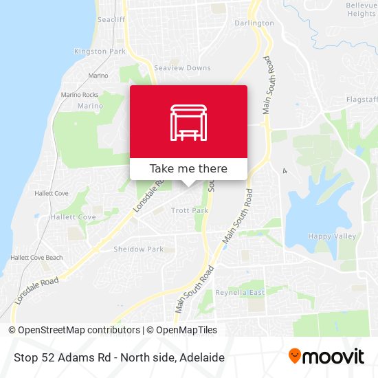 Stop 52 Adams Rd - North side map