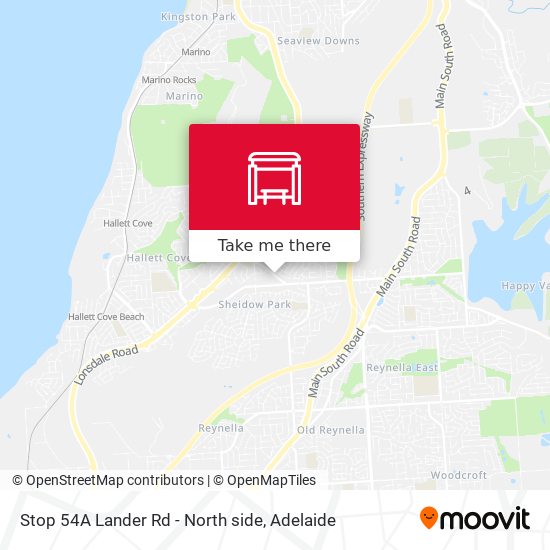 Stop 54A Lander Rd - North side map