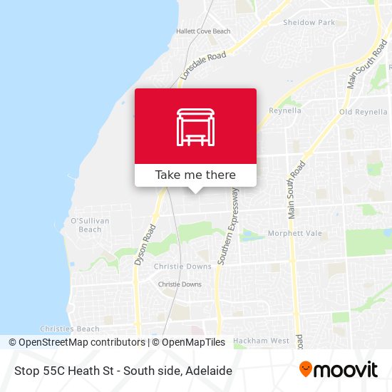 Stop 55C Heath St - South side map