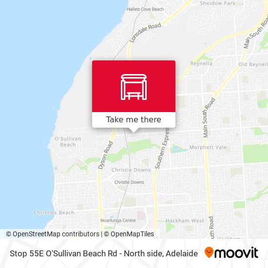 Stop 55E O'Sullivan Beach Rd - North side map