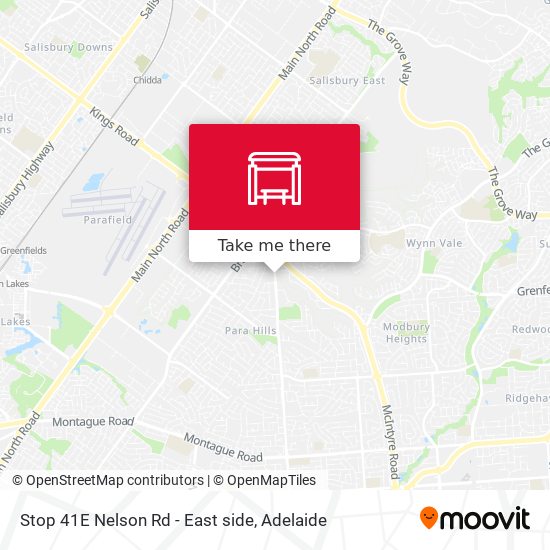 Stop 41E Nelson Rd - East side map