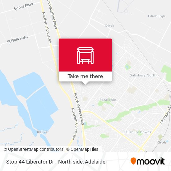 Stop 44 Liberator Dr - North side map