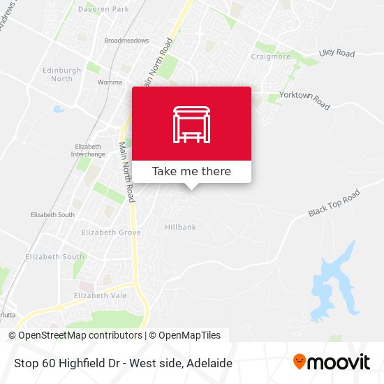 Stop 60 Highfield Dr - West side map