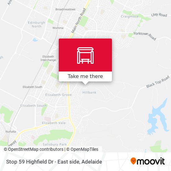 Mapa Stop 59 Highfield Dr - East side