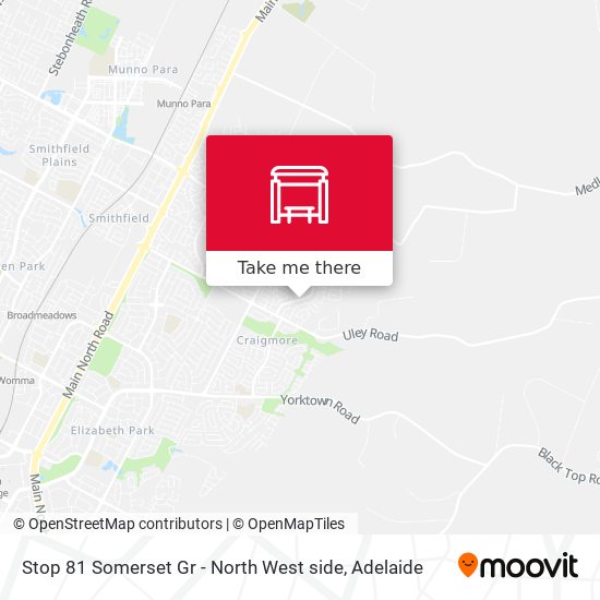 Stop 81 Somerset Gr - North West side map