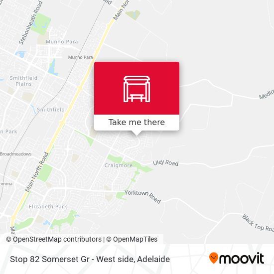 Stop 82 Somerset Gr - West side map