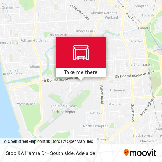 Stop 9A Hamra Dr - South side map