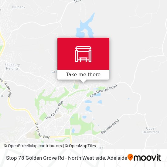 Stop 78 Golden Grove Rd - North West side map