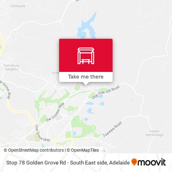 Stop 78 Golden Grove Rd - South East side map