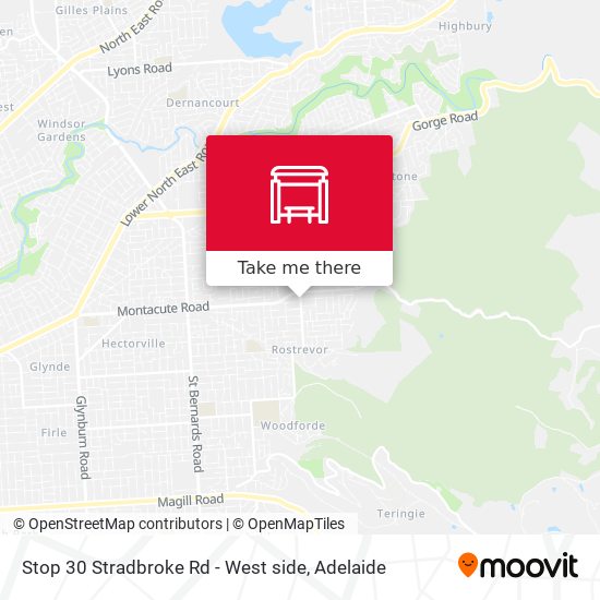 Mapa Stop 30 Stradbroke Rd - West side