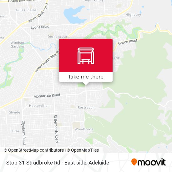 Stop 31 Stradbroke Rd - East side map