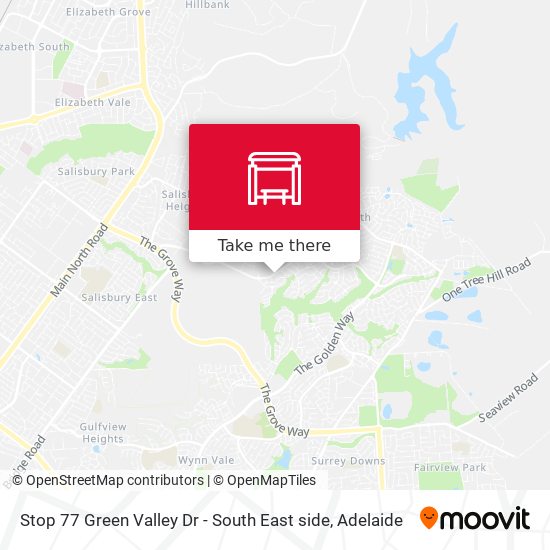 Stop 77 Green Valley Dr - South East side map