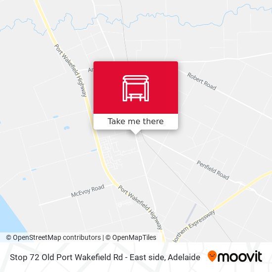 Stop 72 Old Port Wakefield Rd - East side map