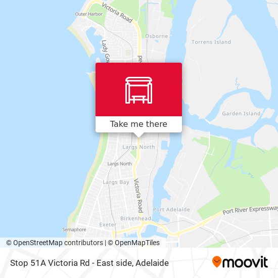 Stop 51A Victoria Rd - East side map