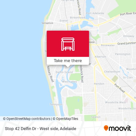 Stop 42 Delfin Dr - West side map