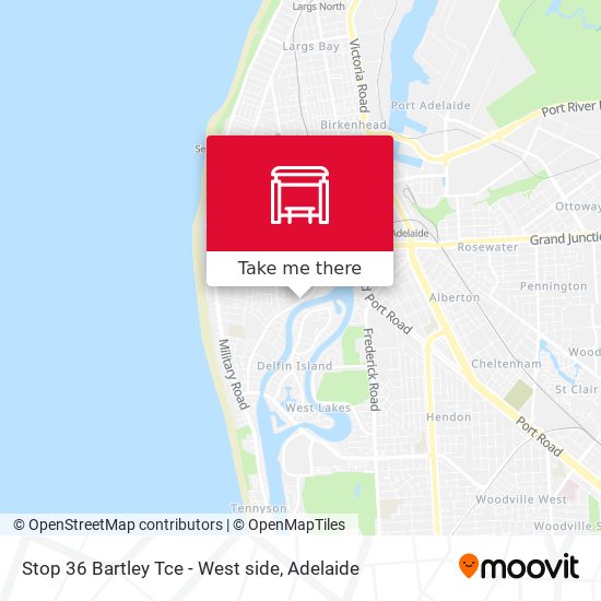 Stop 36 Bartley Tce - West side map