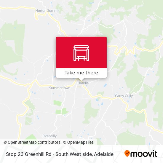 Stop 23 Greenhill Rd - South West side map