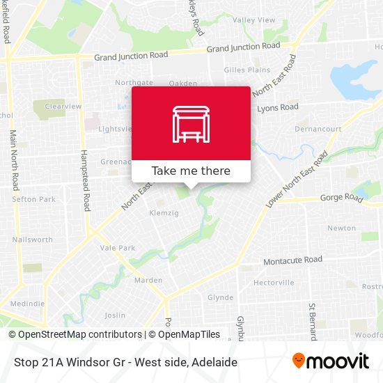 Stop 21A Windsor Gr - West side map