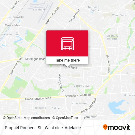 Mapa Stop 44 Roopena St - West side