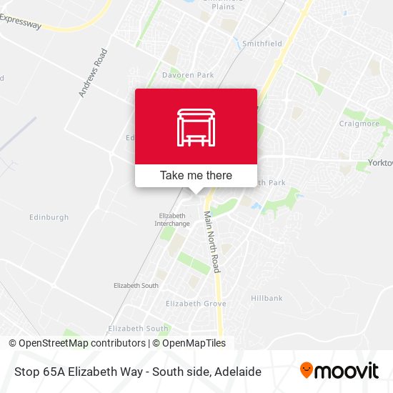 Stop 65A Elizabeth Way - South side map