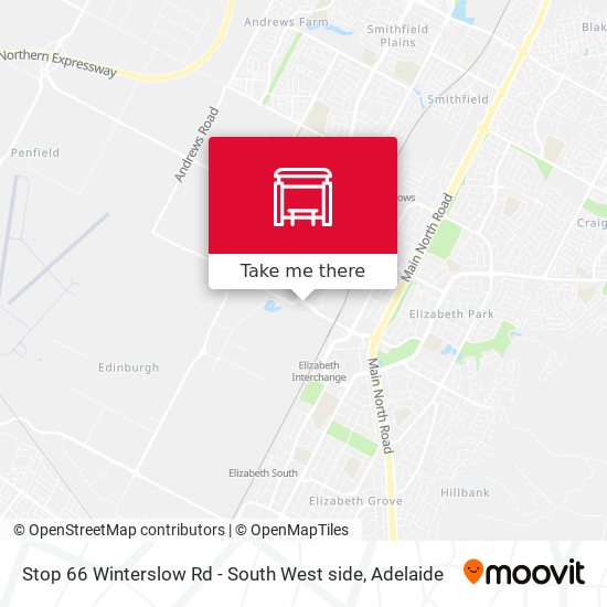 Stop 66 Winterslow Rd - South West side map