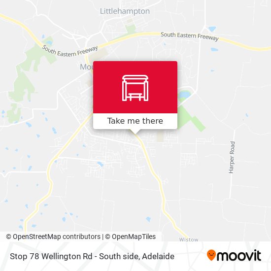 Stop 78 Wellington Rd - South side map