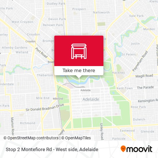 Stop 2 Montefiore Rd - West side map