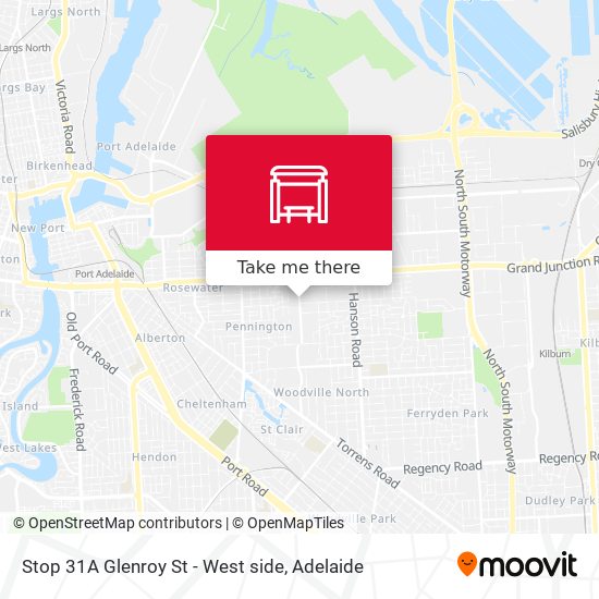 Stop 31A Glenroy St - West side map
