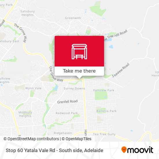 Stop 60 Yatala Vale Rd - South side map