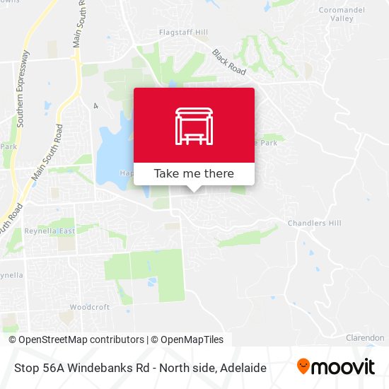 Mapa Stop 56A Windebanks Rd - North side