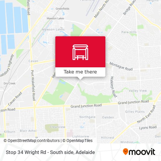 Stop 34 Wright Rd - South side map