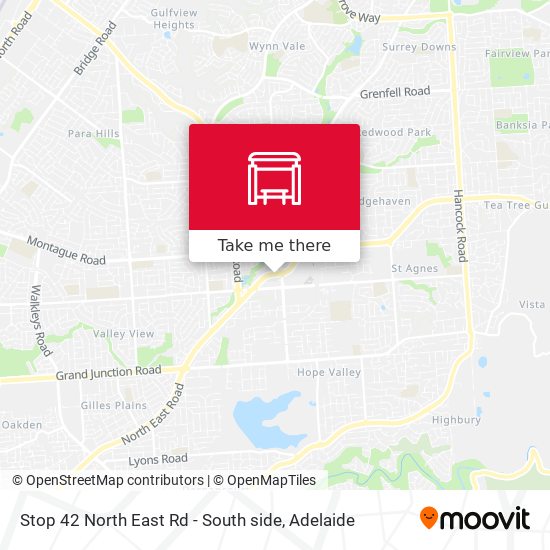 Stop 42 North East Rd - South side map