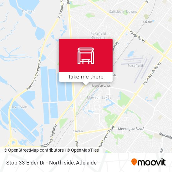 Stop 33 Elder Dr - North side map