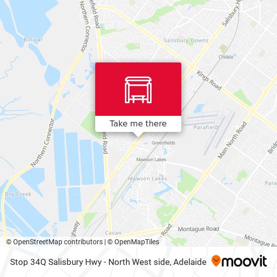 Stop 34Q Salisbury Hwy - North West side map