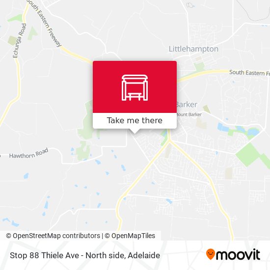 Stop 88 Thiele Ave - North side map