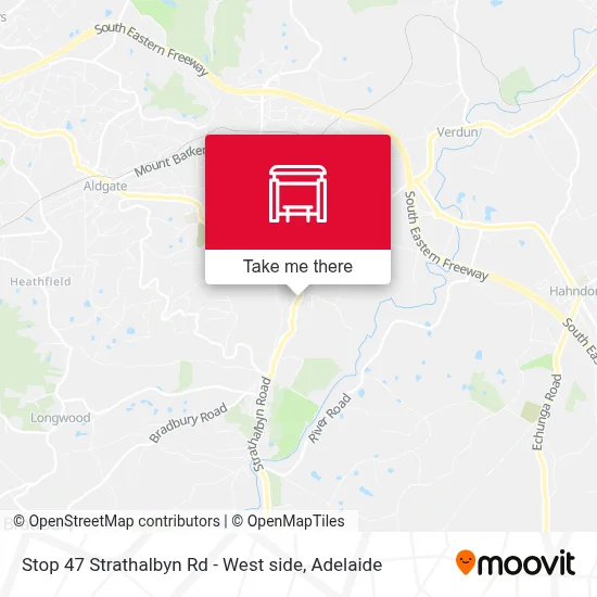 Mapa Stop 47 Strathalbyn Rd - West side