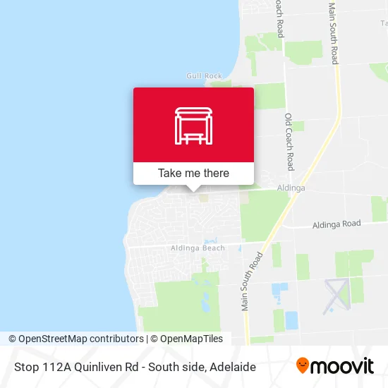 Stop 112A Quinliven Rd - South side map