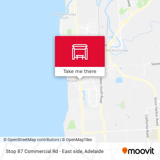Stop 87 Commercial Rd - East side map