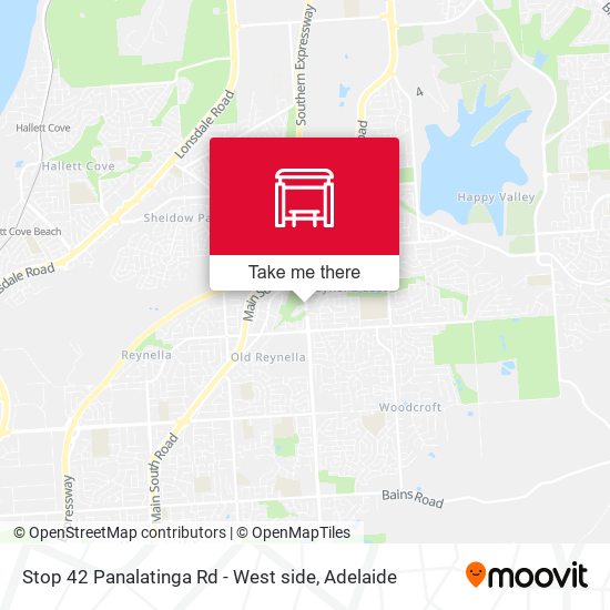 Stop 42 Panalatinga Rd - West side map