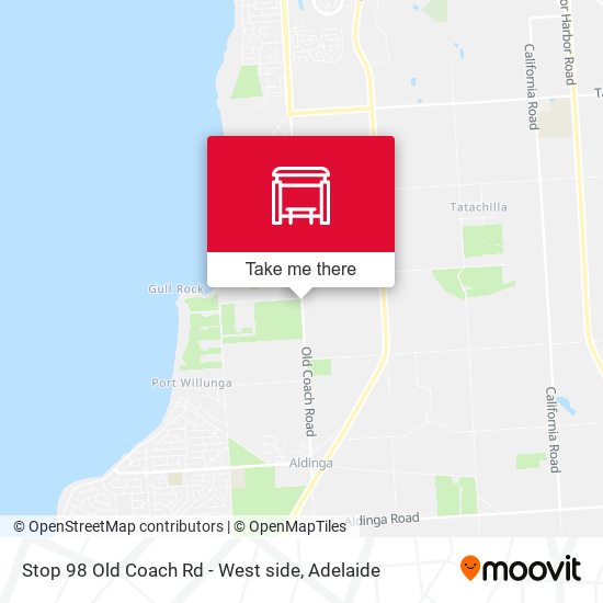 Stop 98 Old Coach Rd - West side map