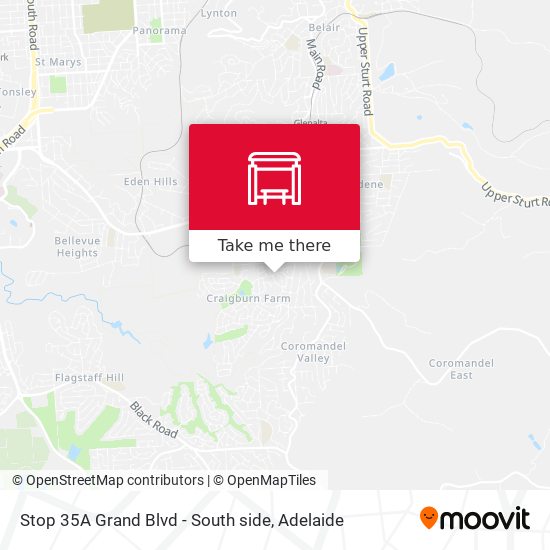 Stop 35A Grand Blvd - South side map