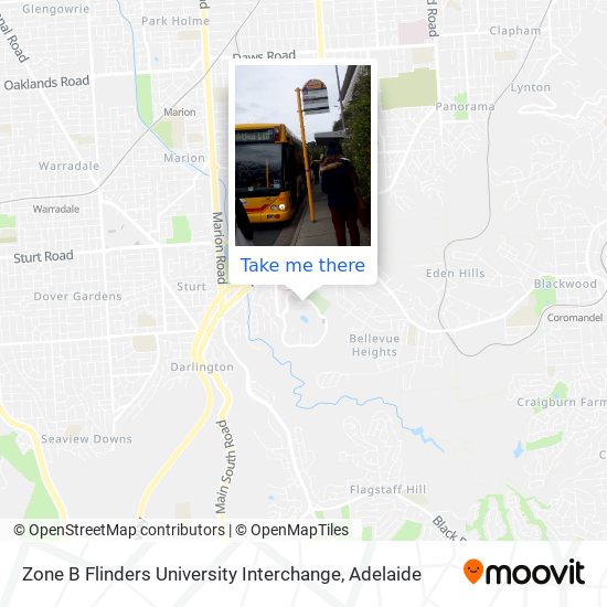 Mapa Zone B Flinders University Interchange