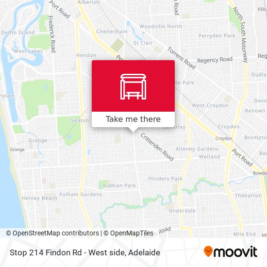 Stop 214 Findon Rd - West side map