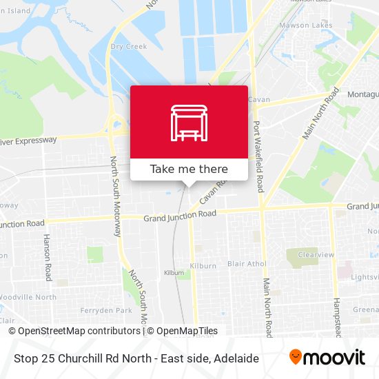 Stop 25 Churchill Rd North - East side map