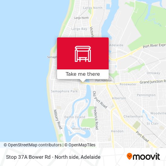 Mapa Stop 37A Bower Rd - North side