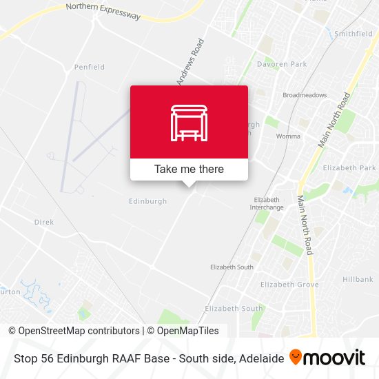 Stop 56 Edinburgh RAAF Base - South side map