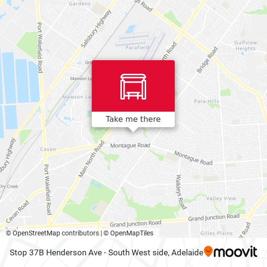 Stop 37B Henderson Ave - South West side map