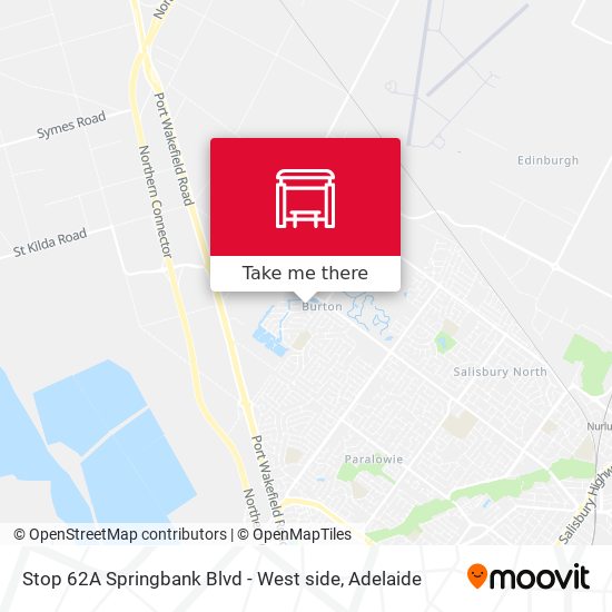Stop 62A Springbank Blvd - West side map