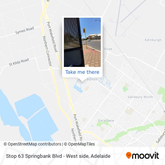 Stop 63 Springbank Blvd - West side map