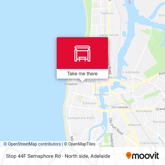Mapa Stop 44F Semaphore Rd - North side